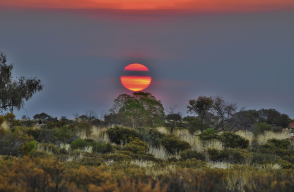 Sunset, Uluru region, Northern Territory, Australia