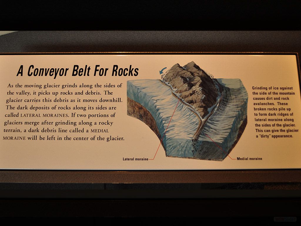 A conveyor belt for rocks
