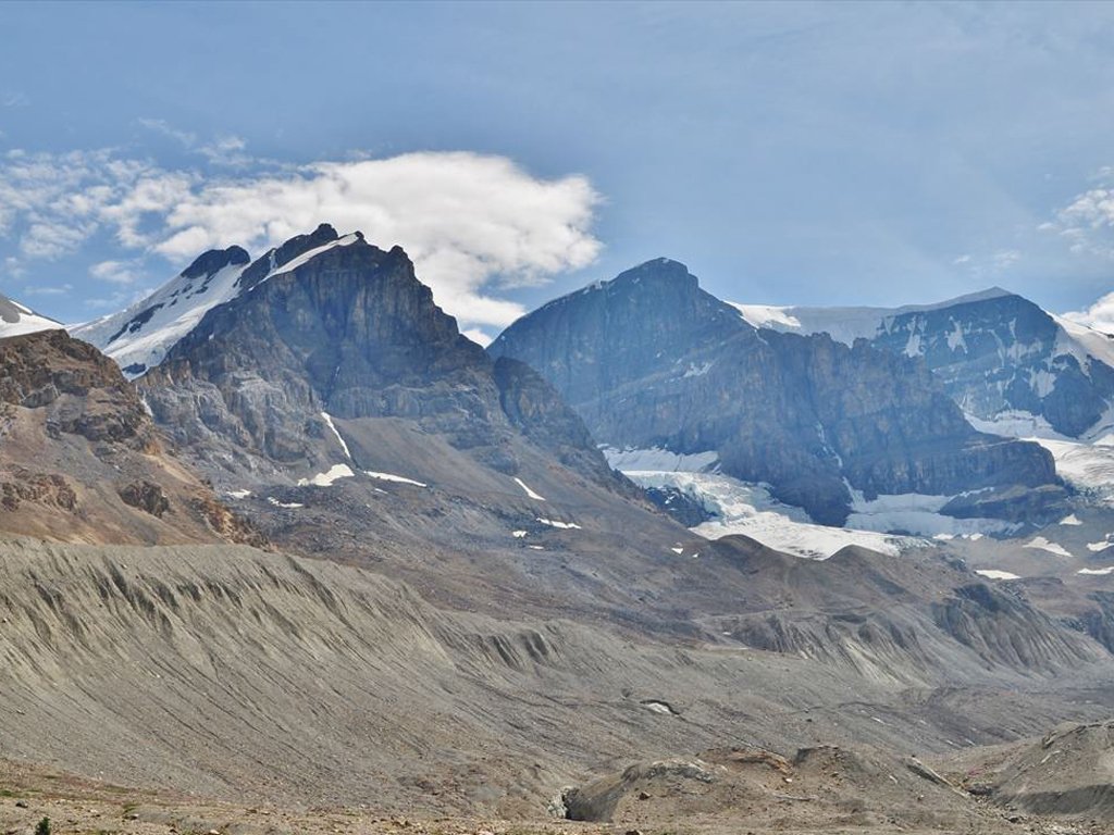 Lateral moraine, Columbia Icefield, Jasper National Park, AB